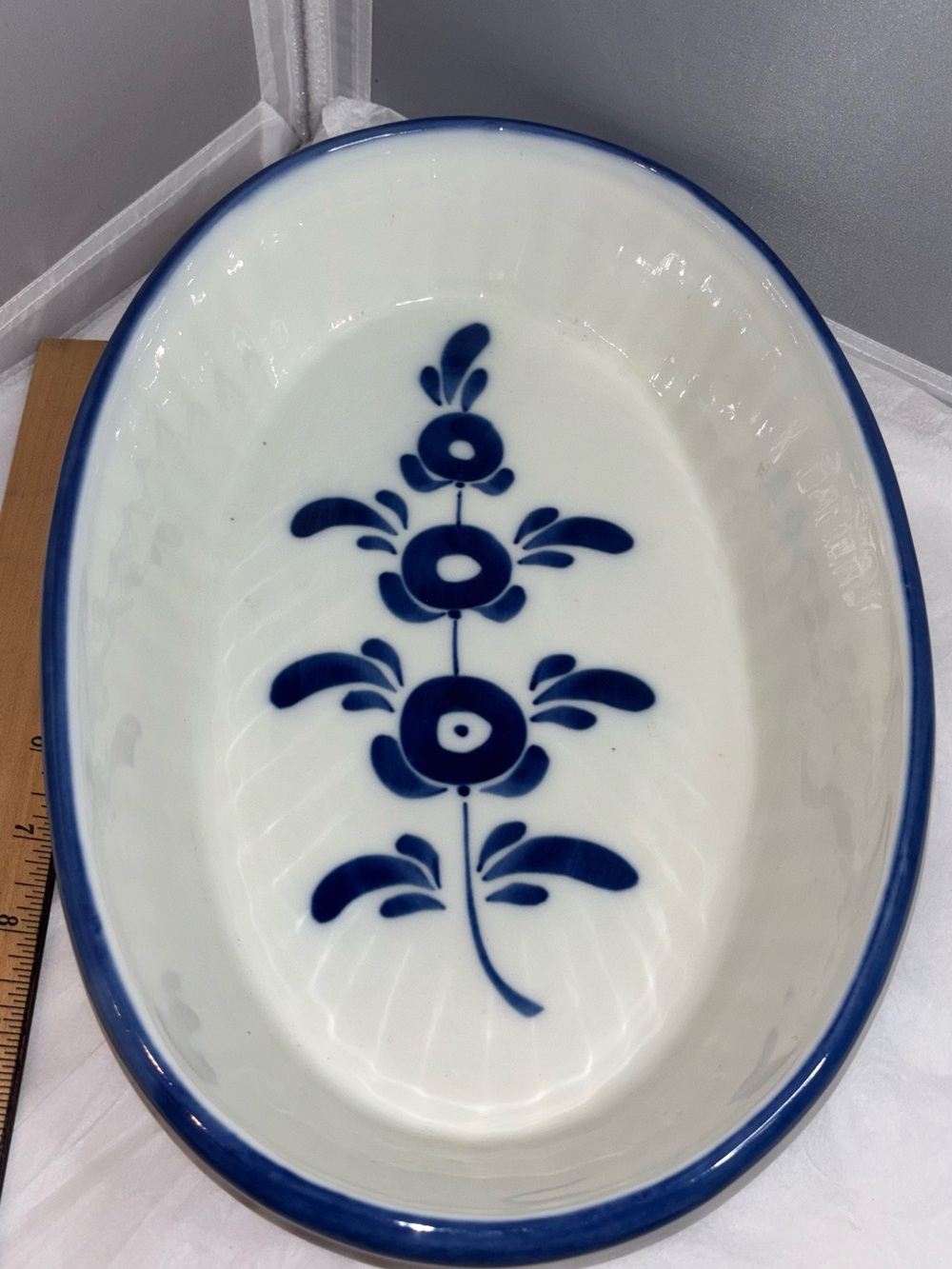 Vintage VIANA DO CASTELO SIgned Portuguese large Oval Ceramic Baking Dish